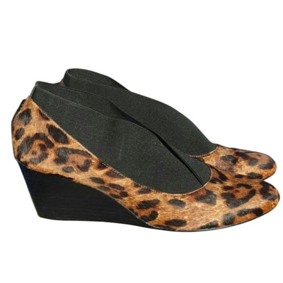 Animal print Taryn Rose Wedge round pumps sz 10.5 - Picture 1 of 8